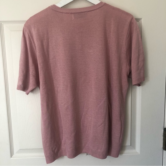 Alfred Dunner Blush Short Sleeve Sweater - Picture 6 of 6